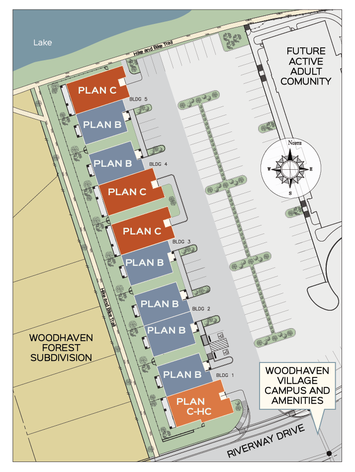 Cottages at Woodhaven Lake _ Sitemap